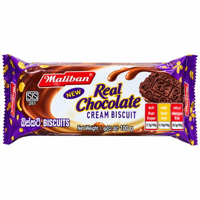 MALIBAN-CHOCO CREAM BISCUIT 100GM