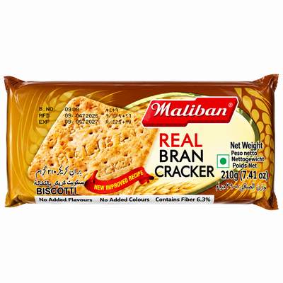 MALIABN-REAL BRAN CRACKER 210GM