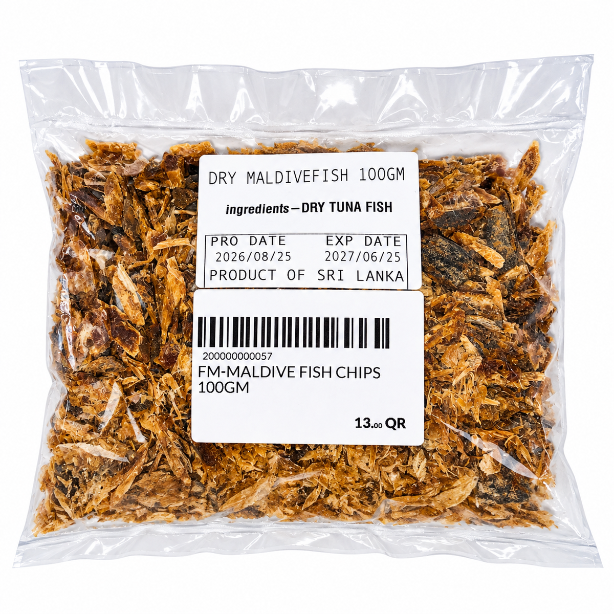 FM-MALDIVE FISH CHIPS 100GM