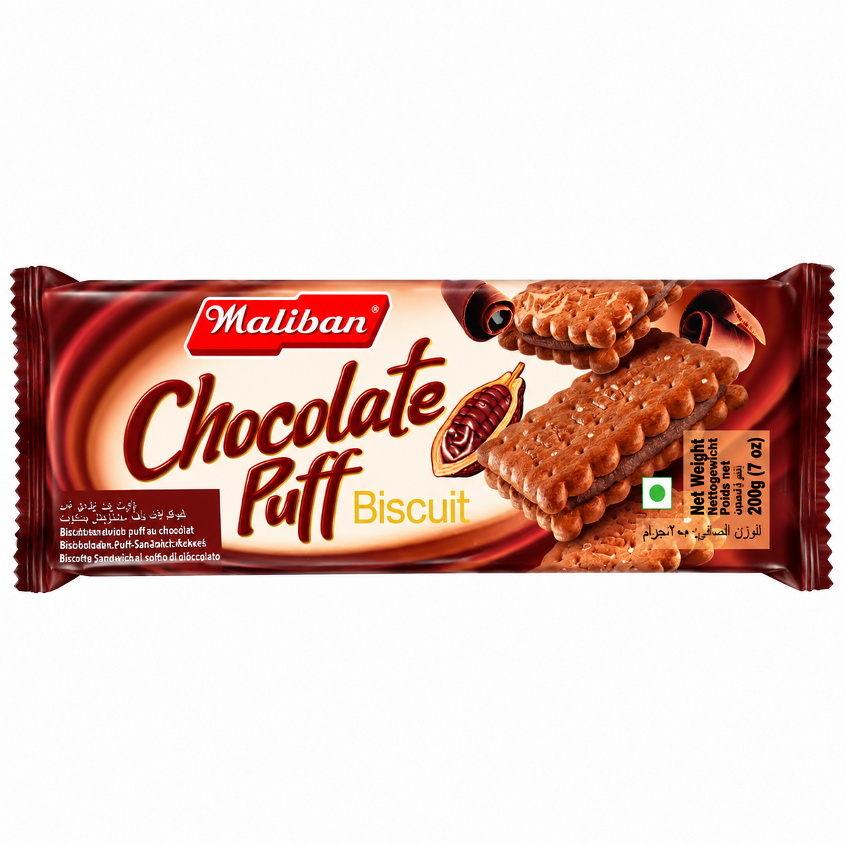 MALIBAN-CHOCO PUFF BISCUIT 200GM