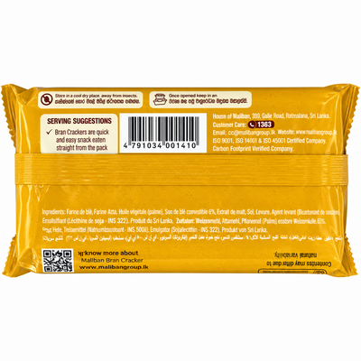 MALIABN-REAL BRAN CRACKER 210GM
