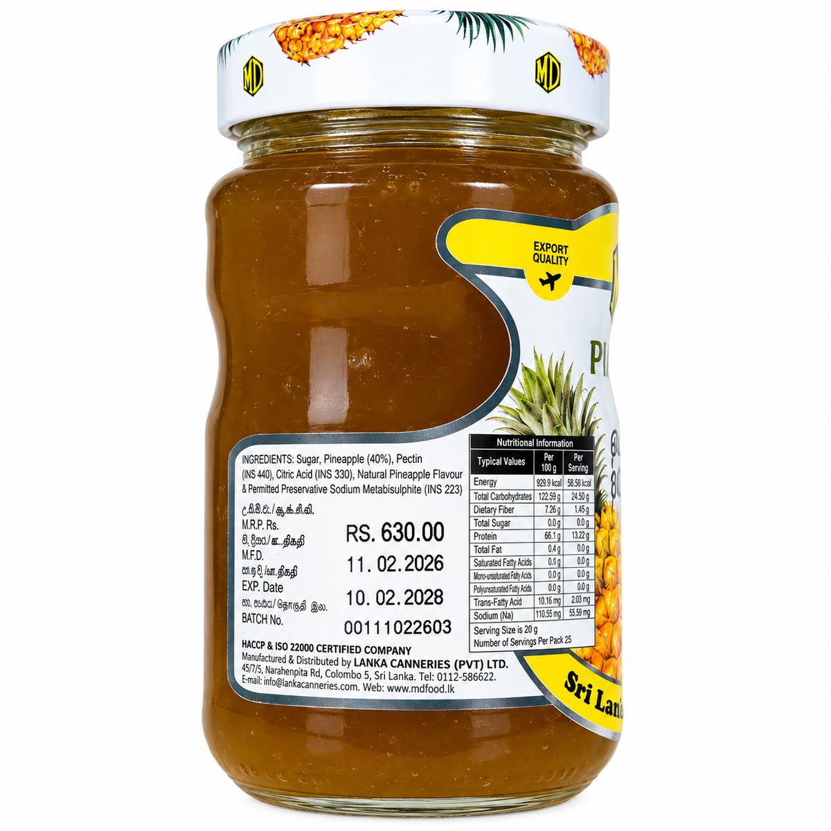MD-PINEAPPLE JAM 500G