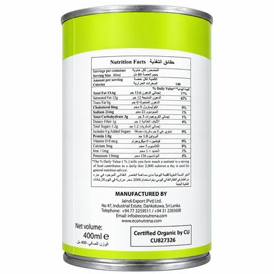 ECONUT-ORGANIC COCONUT MILK 400ML